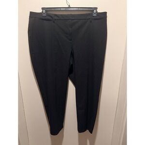J. Jill Womens Plus Size 24 Black Straight Leg Side Zip Elastic Back Dress Pants